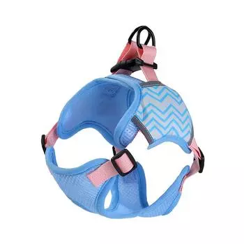 New pet leash, breathable reflective chest strap, dog walking anti-explosion, anti-lost cat and dog leash S [Recommended 7-4.5kg] небесно-голубой