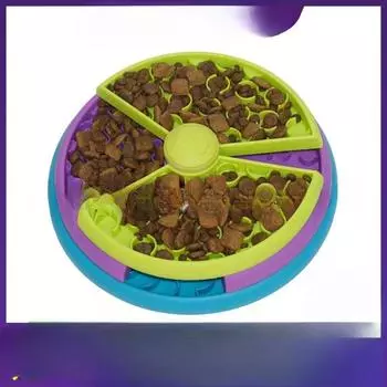 New Pet Three-layer Slow Food Bowl Puzzle Rotating Feeder 26*26*7.5cm
