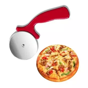 New Pizza Cutters Kitchen Accessories Stainless Steel Pastry Roller Cutter Pizza Knife Cookie Cake Roller Wheel Scissor Cutting красный
