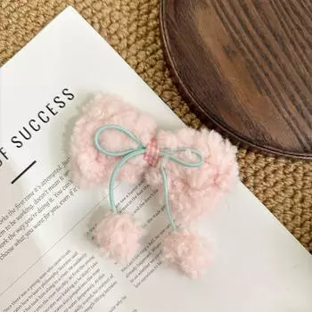 New Plush Hair Clips Bow Ball Butterfly Hairpin Women Sweet High Horsetail Claw Clip Clasp Fashion Girls Hair Accessories