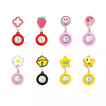 New Pocket Hang Quartz Watches Clock Sunflower Warch Rainbow Lovely Colourful Nurse Doctor Hospital Clips Smile Love Heart Retractable