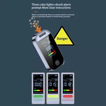 NEW Portable USB Rechargeable Electronic Alcohol Tester Professional Digital Breath Alcohol Tester With LCD Display