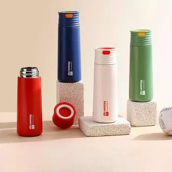 New Primary School Stainless Steel Cup Thermos Cup Cute High Appearance Level Children s Water Cup Portable 350ml