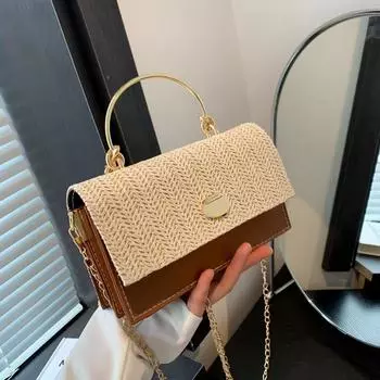 Новый продукт сумочка маленькая сумка женская новая тканая мода персонализированная сумка через плечо сумка для девочек высокое чувство хаки