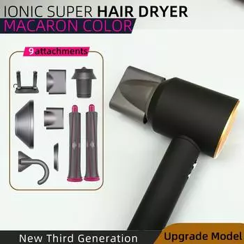 NEW Professional high-speed bladed hair dryer Negative ion hair care Adjustable gear Constant temperature Super Hair Dryer EU