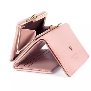 New Purse Female Short Korean Version Of Students Fresh Folding Mini Metal Wallet Cute Animal Purse
