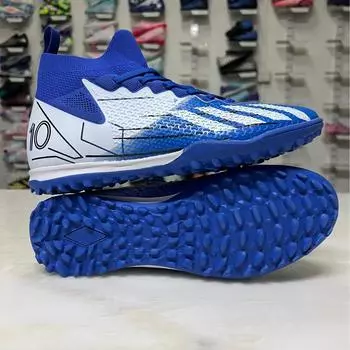 New Putian seamless fly-woven football shoes men s high-top long nails student broken nail training sneakers 35