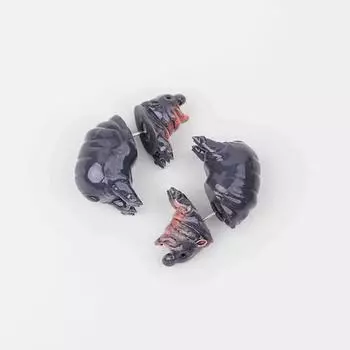 New Pygmy Hippo Moo Deng Earrings Creative Women S Pygmy Hippo Earrings Decoration Props A2