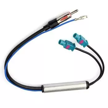 New Radio Adaptor Antenna AM/FM Audio Cable Dual Fakra-Din Aerial Antenna Adaptor