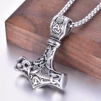 New Retro Jewelry Viking Necklace Men s Necklace ,A Gift for My Boyfriend 3.2*4CM