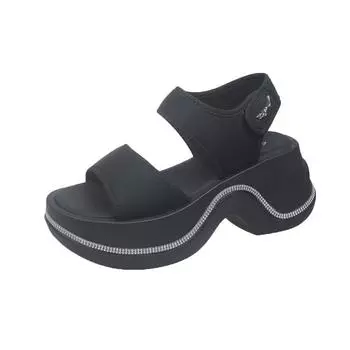 New rhinestone platform muffin super high heel wear small slippers sandals drag women s shoes beach shoes sandals 40