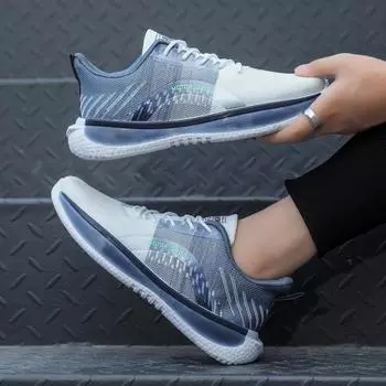Новые кроссовки для бега Spring Flying Woven Breathable Mesh Мужская обувь Мужская повседневная универсальная модная обувь Daddy Shoes 39