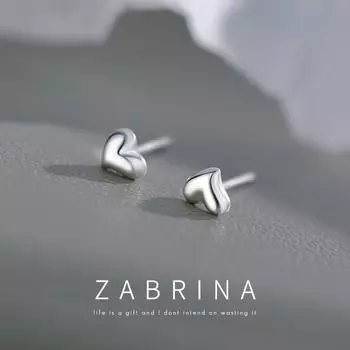 Новые серьги-гвоздики из стерлингового серебра S925 с сердцем, простые модные серьги-гвоздики с цирконом и цветком, женские изысканные студенческие подруги, изящные ювелирные изделия белый