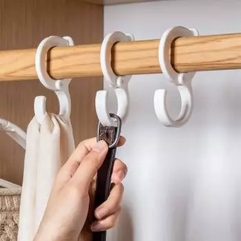 New S-shaped Hook, Multifunctional and Adjustable, Strong Hook, Wardrobe, Bathroom Available Card Slot one size