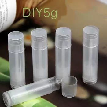 New Sale 10pcs Empty 5g Transparent Lip Balm Tubes Cosmetic Containers Lipstick Bottles белый