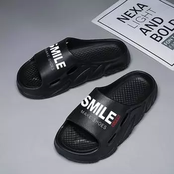 New Sale Summer Men s Classics Sandals Fashion Men s EVA Platform Shoes Slip-on Outdoor Beach Slippers Men Comfortable Shoe 40-41 чёрный