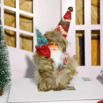 New Santa Claus Standing Figure Ornament Christmas Ornament Cute Gift Doll Doll Window Arrangement