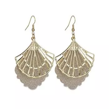 Новые матовые серьги для женщин в форме ракушки, популярные преувеличенные серьги неправильной формы в Европе и Америке для женщин золотой