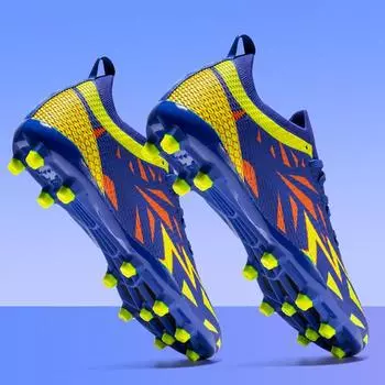 New seamless children and adolescents long nails broken nails football shoes size 35-46 low-top grass sports training 35