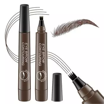 New Sensation Eyebrow 4D Жидкая краска для бровей Стойкая, не осыпающаяся Прозрачная и яркая Кисть Жидкая водостойкая косметика для бровей Макияж Карандаш 4 наконечника