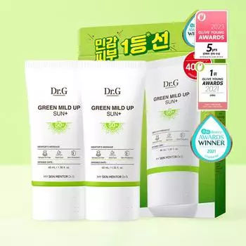 [NEW/Sensitive Skin] Dr.G Green Mild Up Sun+ 40mL + 40mL