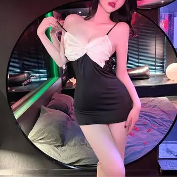 Новый секс-ночной клуб spice girl красивая спина бант чистое желание шейный слинг женский короткий сексуальный ветер грудь секретарь лето average size within 120