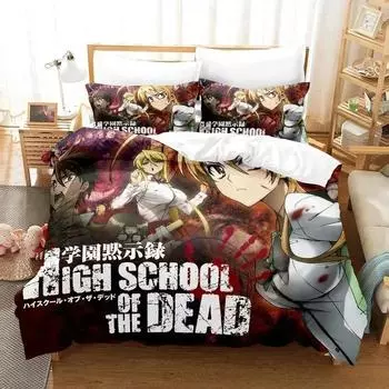 New Sexy Girl High school of the Dead Bedding Set Single Twin Full Queen King Size Bed Set Adult Kid Bedroom Duvet cover Sets 70x133cm 2pcs