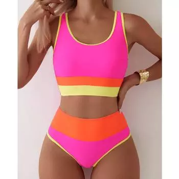 New Sexy High Waist Bikinis 2025 Swimsuits Women Swimwear Female Beach Swim Wear Bathing Suits Brazilian Bikini Set Pool Bather S