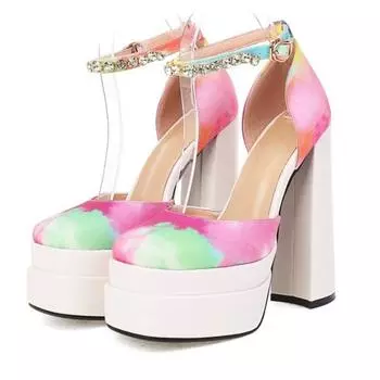 Новые пикантные летние женские сандалии, платье, вечерние, свадебные платья, сценическая женская обувь, блестящие летние одиночные туфли 40