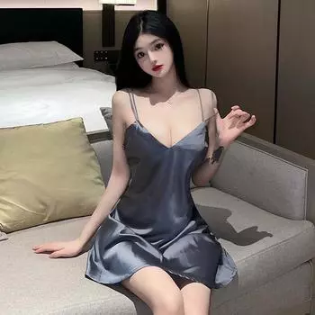 New sexy underwear suspender sexy pajamas free of temptation uniform hot pure desire sexy nightgown Average size 80-65kg чёрный