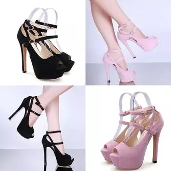 Новые Сексуальные Женские Туфли на Высоком Каблуке Весенние Туфли на Высоком Каблуке Свадебная Платформа Модные Женские Туфли Лодочки Каблуки Сандалии 817-31VE 35