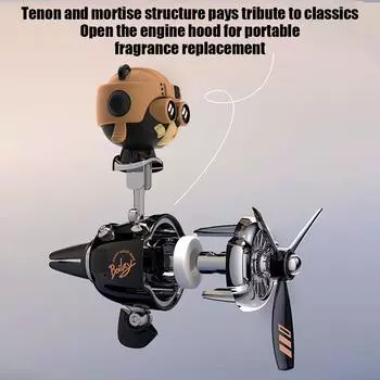 New Shake Head Little Bear Pilot Car Air Freshener Perfume Auto Interior Perfume Clip Air Fresheners Car Ornament Accessories