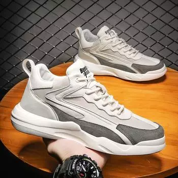 New Shoes for Men Genuine Leather Casual Shoes High Tops Casual Sport Shoes Street Flat Skateboard Lightweight Sneakers 39