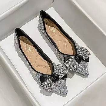 Новые туфли для женщин весна-лето женские мокасины с бантом OL кожаные повседневные туфли без застежек большие размеры 35-43 35 бежевый