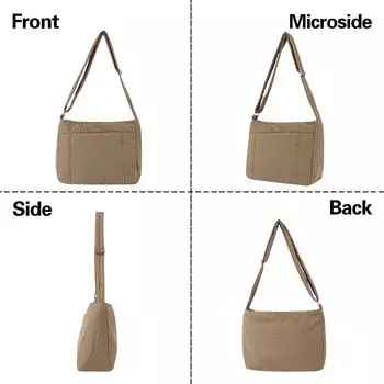 New shoulder bag large capacity stylish simple versatile messenger bag women s thickened multi-functional padded messenger bag чёрный