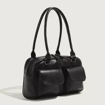 New Shoulder Bags Women Handbags Black Advanced Axillary Bag Retro Fashion Korean Style Trend Leisure Versatile Small Square Bag