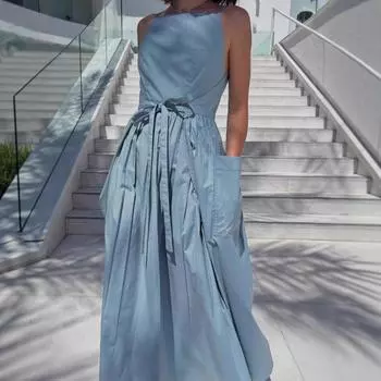 New Side-seam Sleeveless Fashionable Sun Dress for Women S