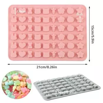 New Silicone Gummy Mold Fudge QQ Sugar Molds Fondant Rabbit Love Candy Mould Cake Decorating Tools Resin Art Dropper