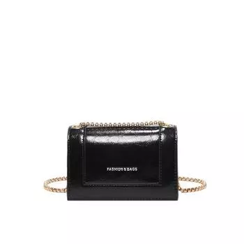 New simple chain bag, popular mini super fan! High-end red envelope, a must for one-shoulder fashion. чёрный