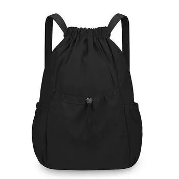 New simple waterproof backpack large capacity high school college student schoolbag multi-functional lightweight casual folding backpack чёрный