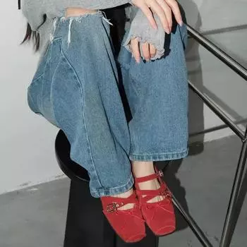 New Single-shoe Women s Retro Shallow Ballet Flat Shoes 34