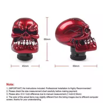 New Skull Shift Knob Transmissions Gear Shifter Stick Handle For Manual Automatic
