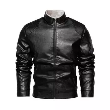 Новые облегающие мужские модные кожаные куртки, популярные мужские мотоциклетные куртки L