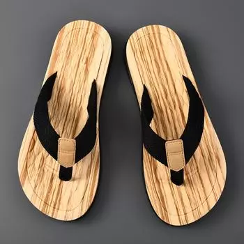 New slippers thick-soled flip-flops men s non-slip and wear-resistant, light and comfortable casual soft-soled outer wear men s slippers 39 чёрный