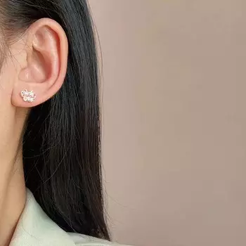New small butterfly earrings simple exquisite childlike butterfly earrings ladies jewelry gifts как