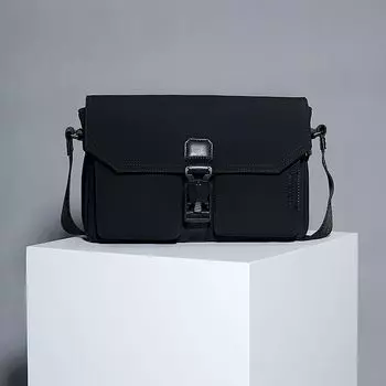 New Small Square Bag Crossbody Shoulder Bag Men Fashion Commuter Outing Carry Bag Large Capacity Functional Mobile Phone Bag Summer Black
