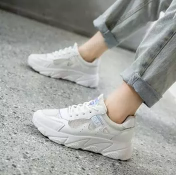 New Sneakers Women Mesh Lace-Up Solid Flat Platform Shallow Stretch Fabric Knited Spring Wedges Shoes For Women Basket Femme452 4 бежевый