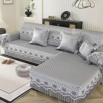 new sofa cushion light luxury high sense winter straight row sofa cushion non-slip sofa seat cushion backrest cover 70*70cm