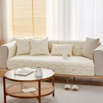 Новая подушка для дивана из чистого хлопка, чехол для дивана, ткань, противоскользящая, простое полотенце для дивана, универсальная подушка для дивана Four Seasons 70*70cm
