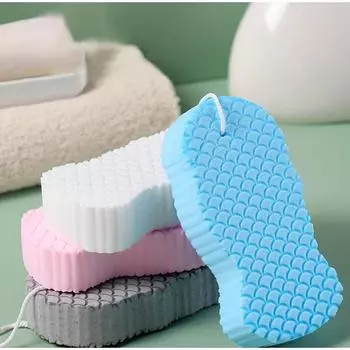 New Soft Bath Sponge Massage Brush Painless Scrubbing Tool For Relax Exfoliating Skincare Shower Accessories чёрный